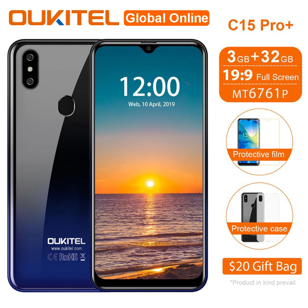 OUKITEL C15 Pro + смартфон 6 088 дюймов 3 Гб оперативной памяти Оперативная память 32GB