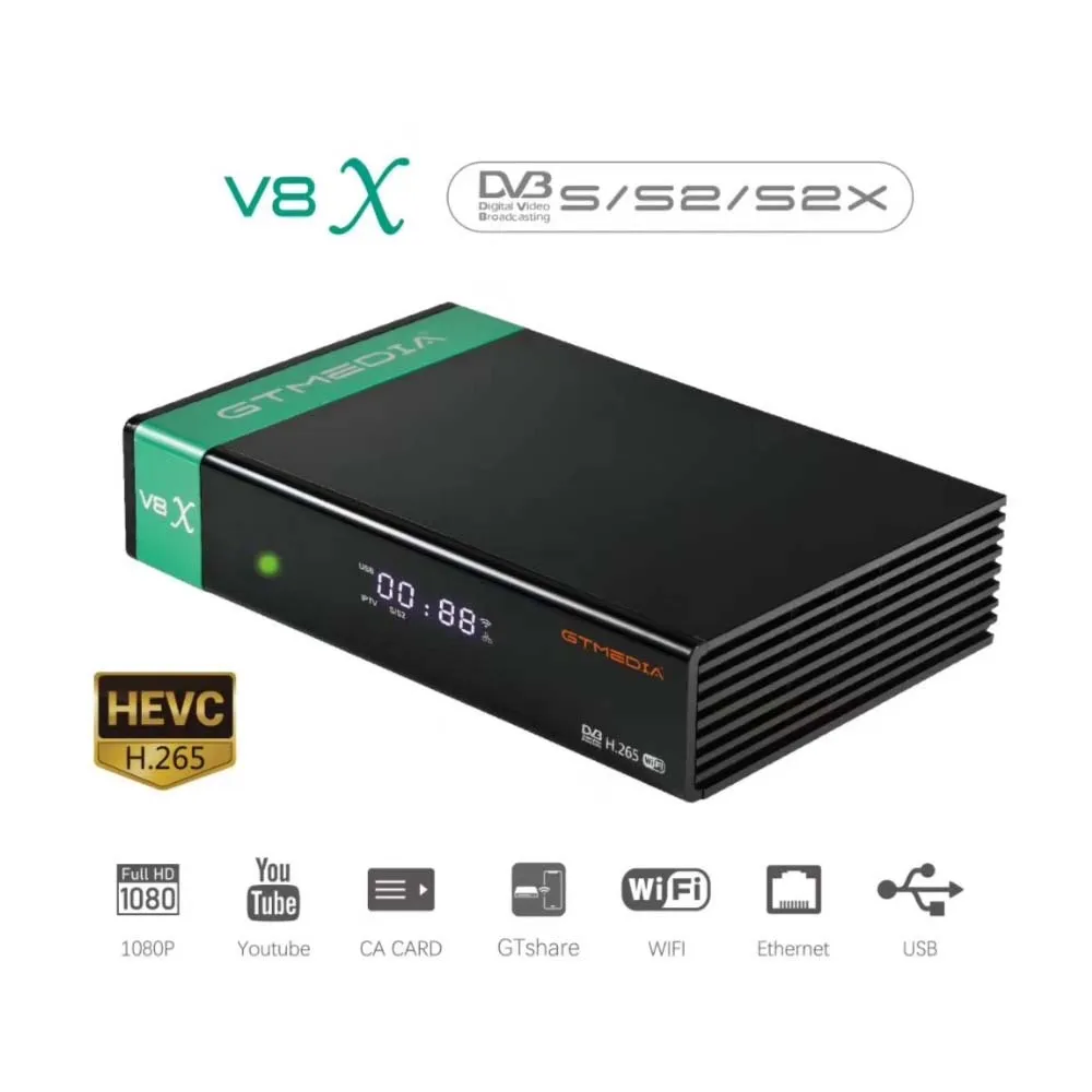 Популярный новый дизайн DVB S/S2/S2X IPTV Xtream Stalker CCcam спутниковый ТВ приемник декодер