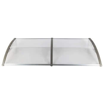 

[US-W]HT-200 x 100 Household Application Door & Window Rain Cover Eaves Canopy Silver & Gray Bracket