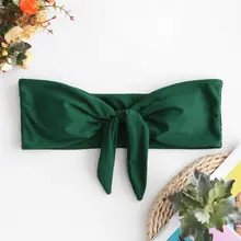 ZAFUL бикини без бретелек с узлом