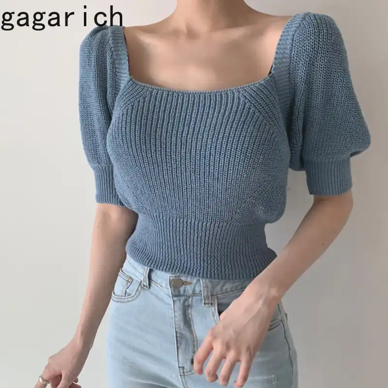 Gagarich Knitted Tops Women Fashion 