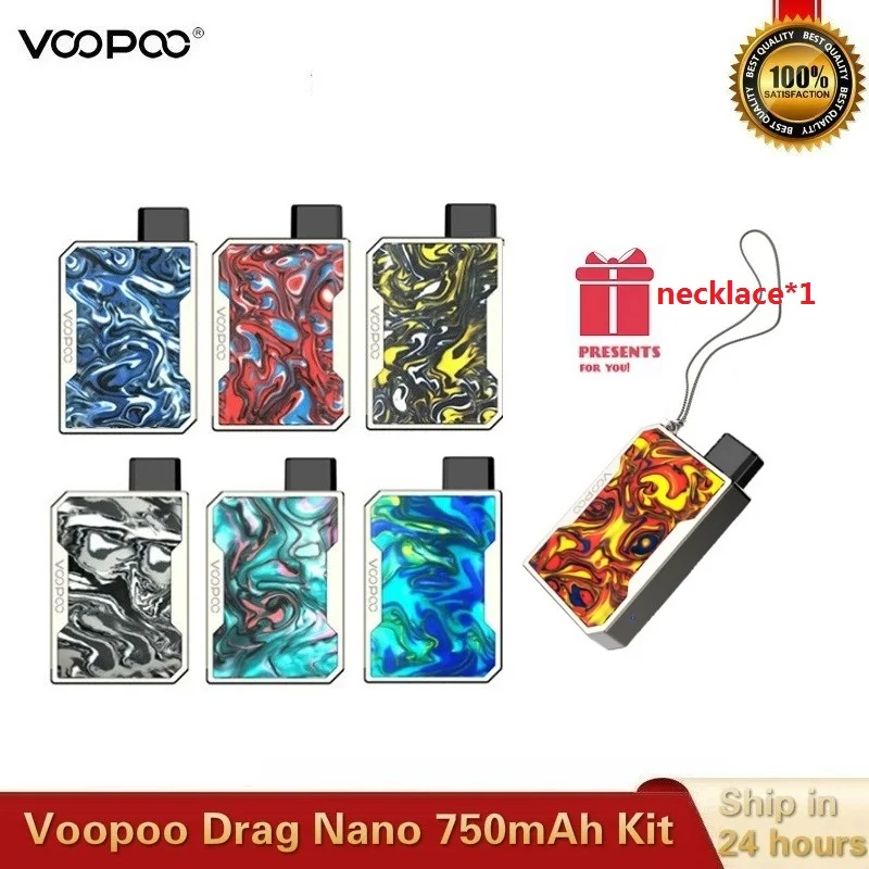Оригинальный комплект VOOPOO DRAG Nano Pod аккумулятор 750 мАч и картридж 1 0 мл электронная