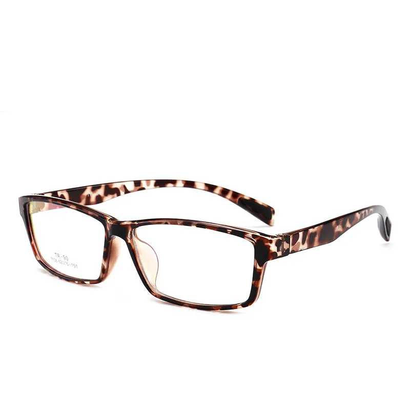 CUBOJUE 154 мм негабаритные оправы для очков для мужчин и женщин TR90 очки для мужчин по рецепту очки спортивный стиль Модные прозрачные линзы - Цвет оправы: leapord