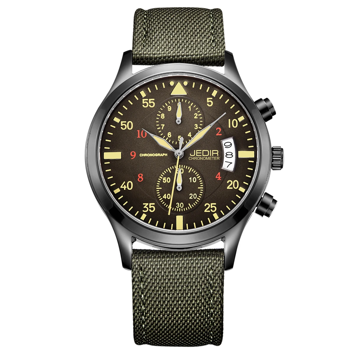 

New Fashion Luxury Mensports Watch Leather Canvas Strap Waterproof Multifunctional Business Men's Quartz Watch Relogio Masculino