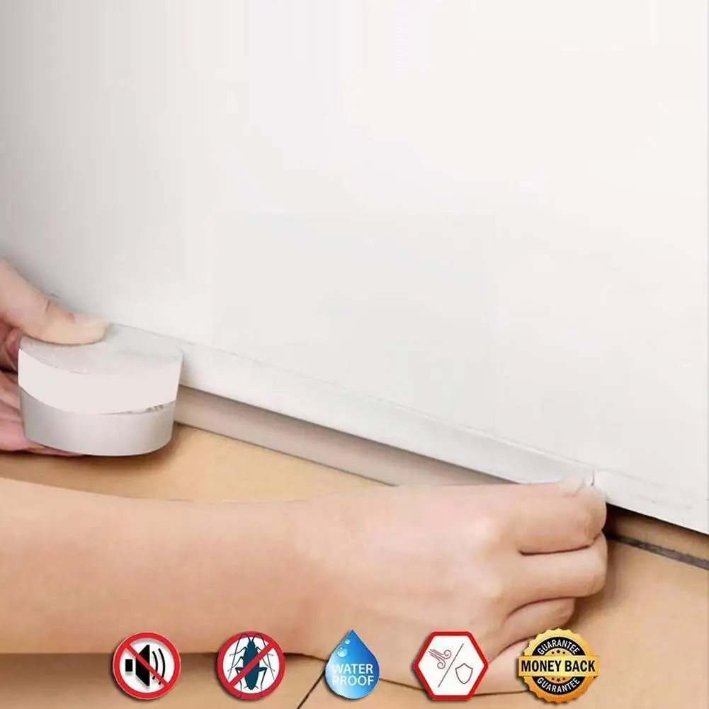 5m Door Bottom Seal Strip Weather Window Rubber Adhesive Weatherstrip Windproof Windshield Sealing Dust Self Tape Q4b0 | Обустройство