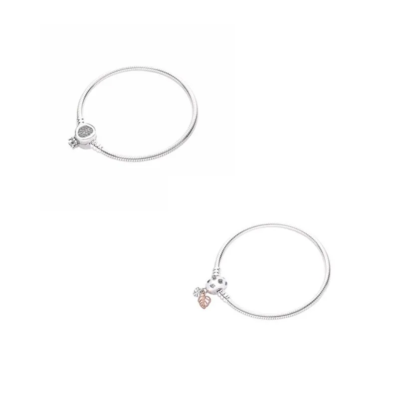 925 пробы Серебряный Pan браслет Moments Crown O& Snake браслет цепочка подходит для женщин шарик шарм Diy ювелирные изделия