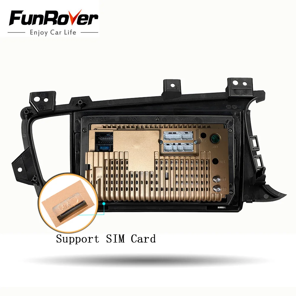 Funrover Android 9,0 2,5+ ips DSP автомобильный Радио Мультимедиа Видео плеер для Kia K5 Optima2011- gps Навигация dvd 2 din Авторадио