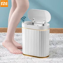 Xiaomi-cubo de basura con Sensor inteligente, bote de basura de 7L para cocina, baño, sala de estar familiar, grietas, a prueba de agua