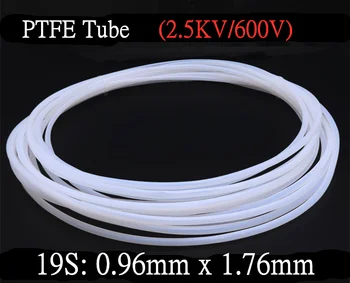 

19S 0.96mm x 1.76mm PTFE Tube F46 Insulated Capillary Heat Protector Transmit Hose Rigid Temperature Corrosion Resistance 600V