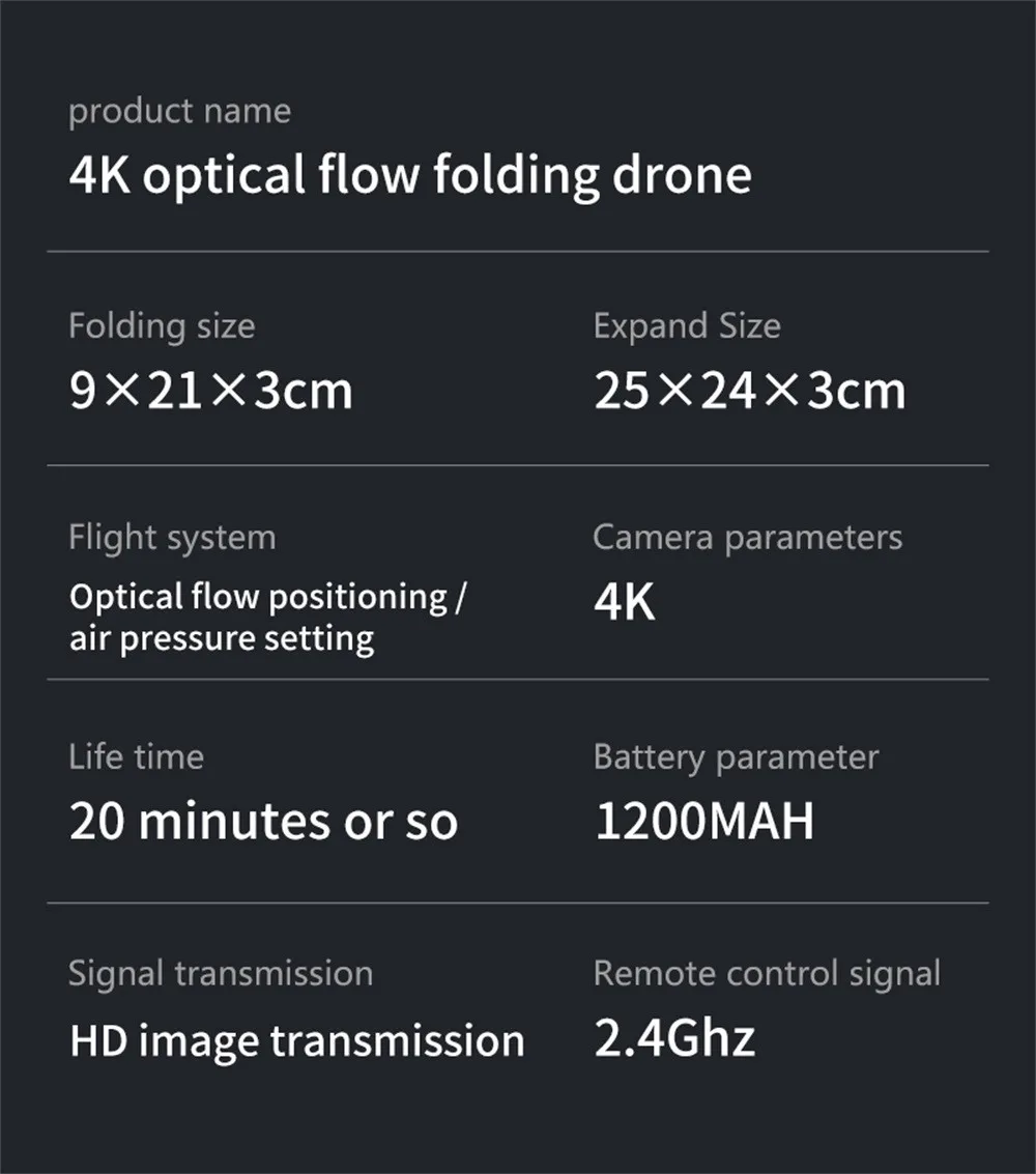 KY909 разборный Дрон с одним ключом взлет и посадка двойная камера 4K HD WiFi FPV 3D флип оптический поток RC Квадрокоптер