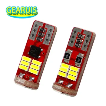 

100pcs License Plate Lights car T10 18 SMD 4014 No Polar 1.2W 168 W5W signal light Parking Number bulbs White Red pink 12V