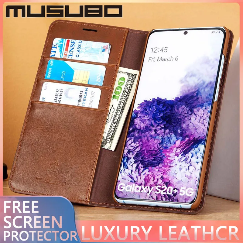 Роскошный кожаный чехол Musubo для Samsung Galaxy S20 Plus 5G Ultra S10E модный раскладной