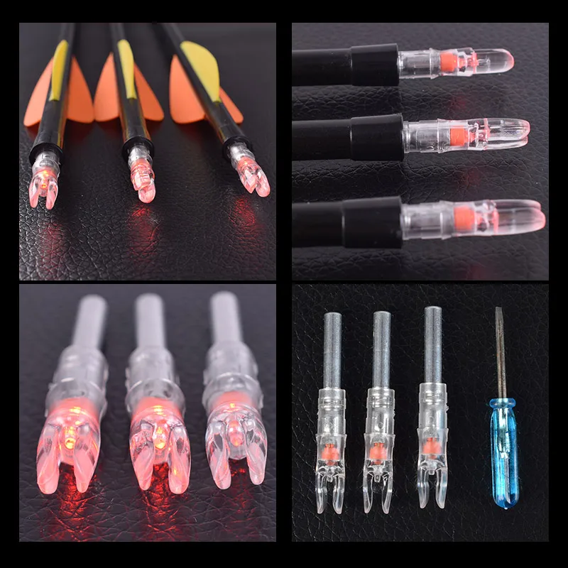 

6PCS Archery Hunting Lighted Nocks Size X/S Automatical Released-activated Led Archery Nock Tail fit 5.3mm/6.2mm Arrow Shaft