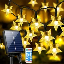 

12M 100 LED Star Fairy String Lights Waterproof With 8Modes Remote For Bedroom Wedding Party Christmas New Year Garden Decor