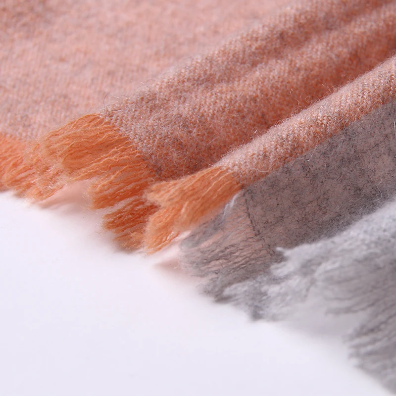 Wool Scarf for Women Winter Plaid Shawls and Wraps Ladies Brand Echarpe Pashmina Plaid Warm Scarves Wool Foulard Femme