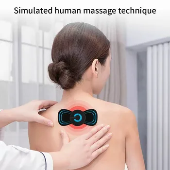 

Portable 6 Modes Electric Cervical Spine Mini Massage Patch Vibration Muscle Relaxation Shoulder Neck Massager Rechargeable