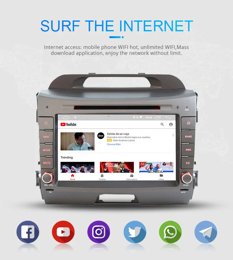 Clearance LJHANG Car DVD Multimedia Player Android 9.0 For Kia sportage 2010 2011 2012 2013 2014 2015 GPS WIFI 2 Din Car Radio Stereo Auto 10