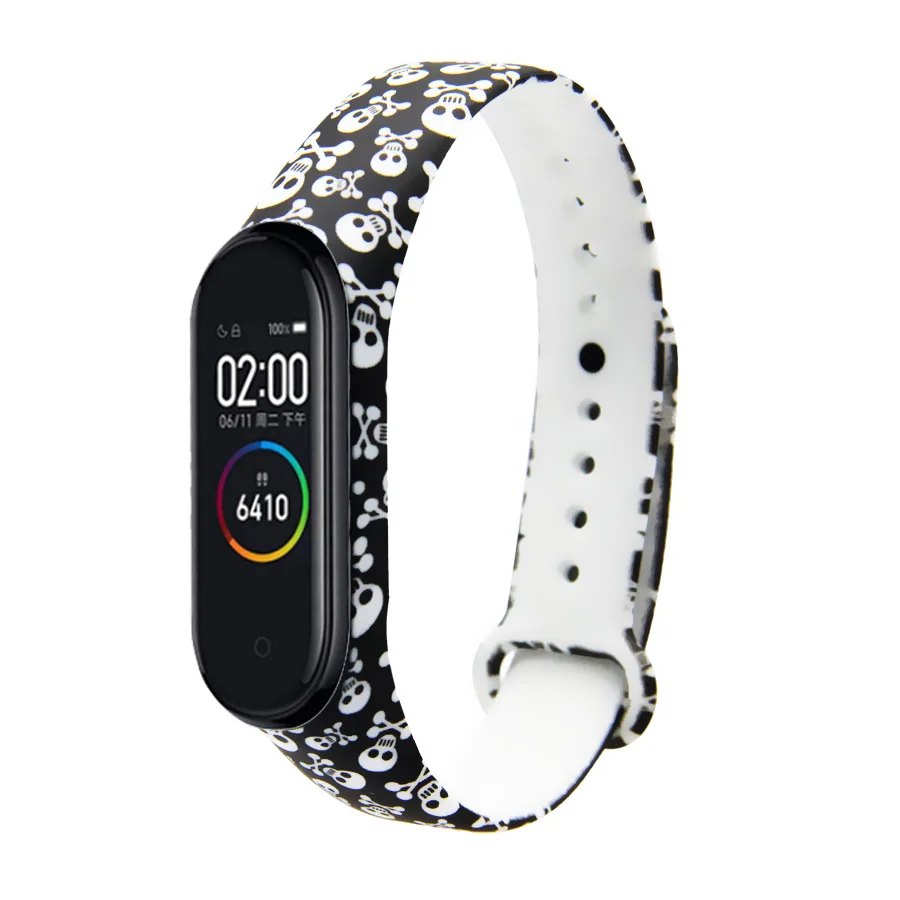 Ремешок для Xiaomi mi 3 4 окрашенный спортивный ремешок силиконовый ремешок для mi Band 3 4 аксессуары браслет mi band 4 3 ремешок