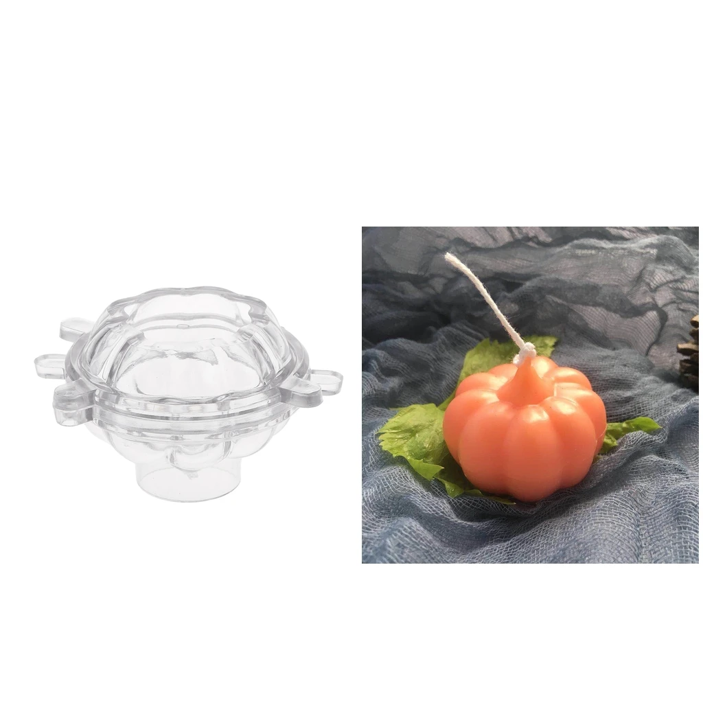 3D Pumpkin Shaped Candle Making Mould DIY Halloween Candle Craft Soap Mold Tool