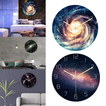 

Muslim universe starry creative wall clock Acrylic material mute movement bedroom living room decoration clock