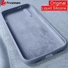 원래 액체 실리콘 케이스 red mi note 7 pro k20 7a 슬림 소프트 케이스 xiao mi mi 9 se 9 t mi a3 8 lite a2 cc9e mi x 3 2s 커버(China)