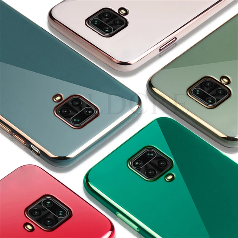 Для Xiaomi реого Примечания 9S случая мягкого силикона TPU лазера Обшивка роскошного