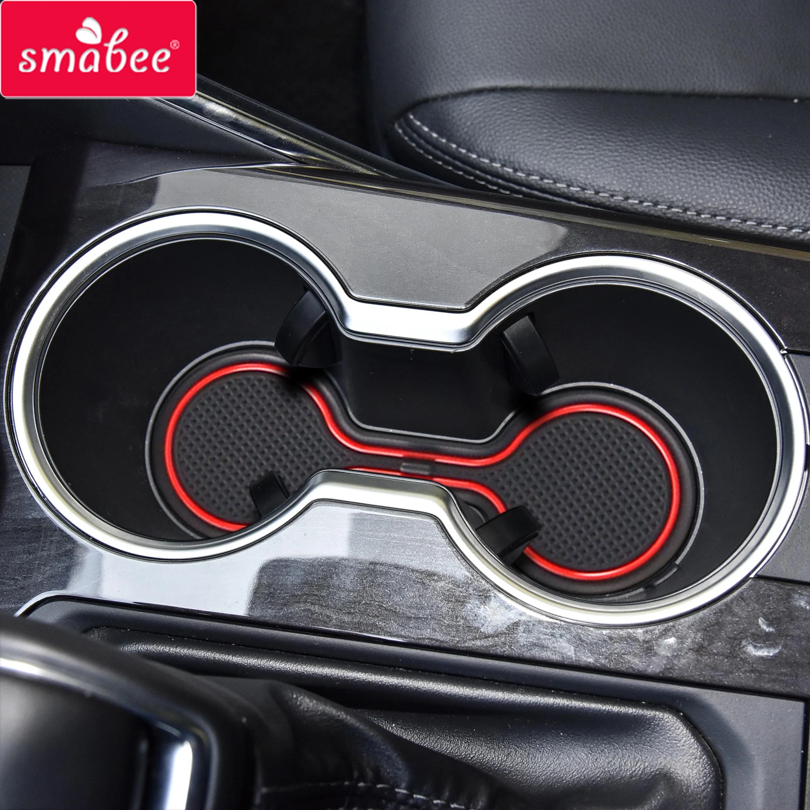 Smabee Anti-Slip Gate Slot Cup Mat for Toyota Highlander Kluger 2021 2022 Hybrid Accessories Rubber Door Pad Mats Car Sticker |
