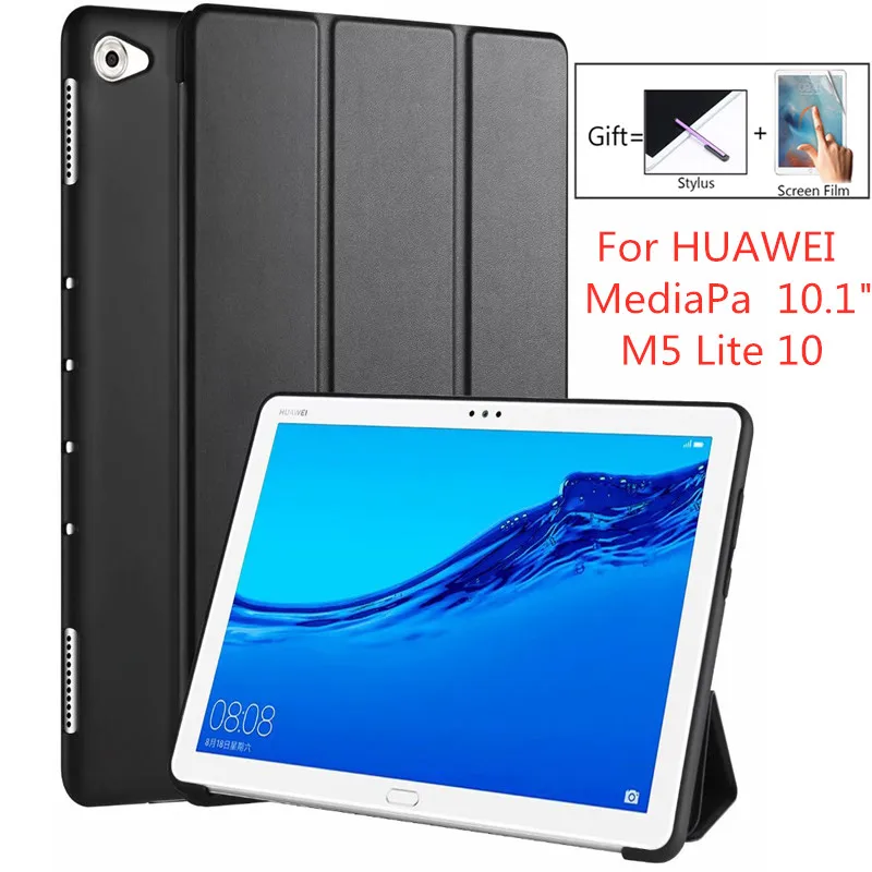 

Case For HUAWEI MediaPad M5 Lite 10 10.1" BAH2-L09/W19 DL-AL09 Cases Stand Auto Sleep Smart Tablet Cover Protective case