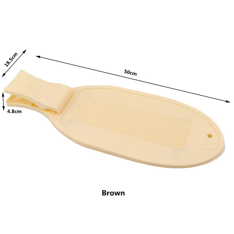 Anti Skid Fish Fixing Cutting Board Kitchen Gadgets Non-slip Plastic Chopping Block with Clip Thicken Fix Plate for Killing Fish - Цвет: brown