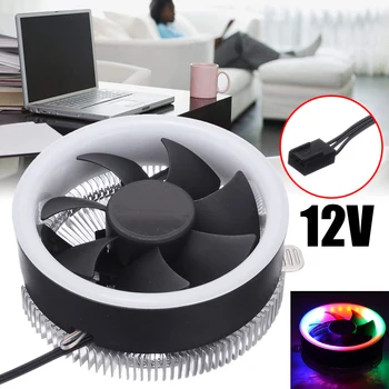 

New Arrival 1pc Colorful LED Silent CPU Cooling Fan 3Pin Universal Fan Cooler For Intel 775-1150 AMD
