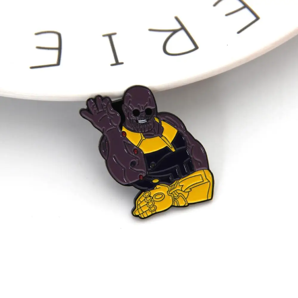Thanos Косплей брошь Marvel Мстители 4 реквизит для косплея набор значок сплав Готический Pin вентиляторы подарок Прямая поставка