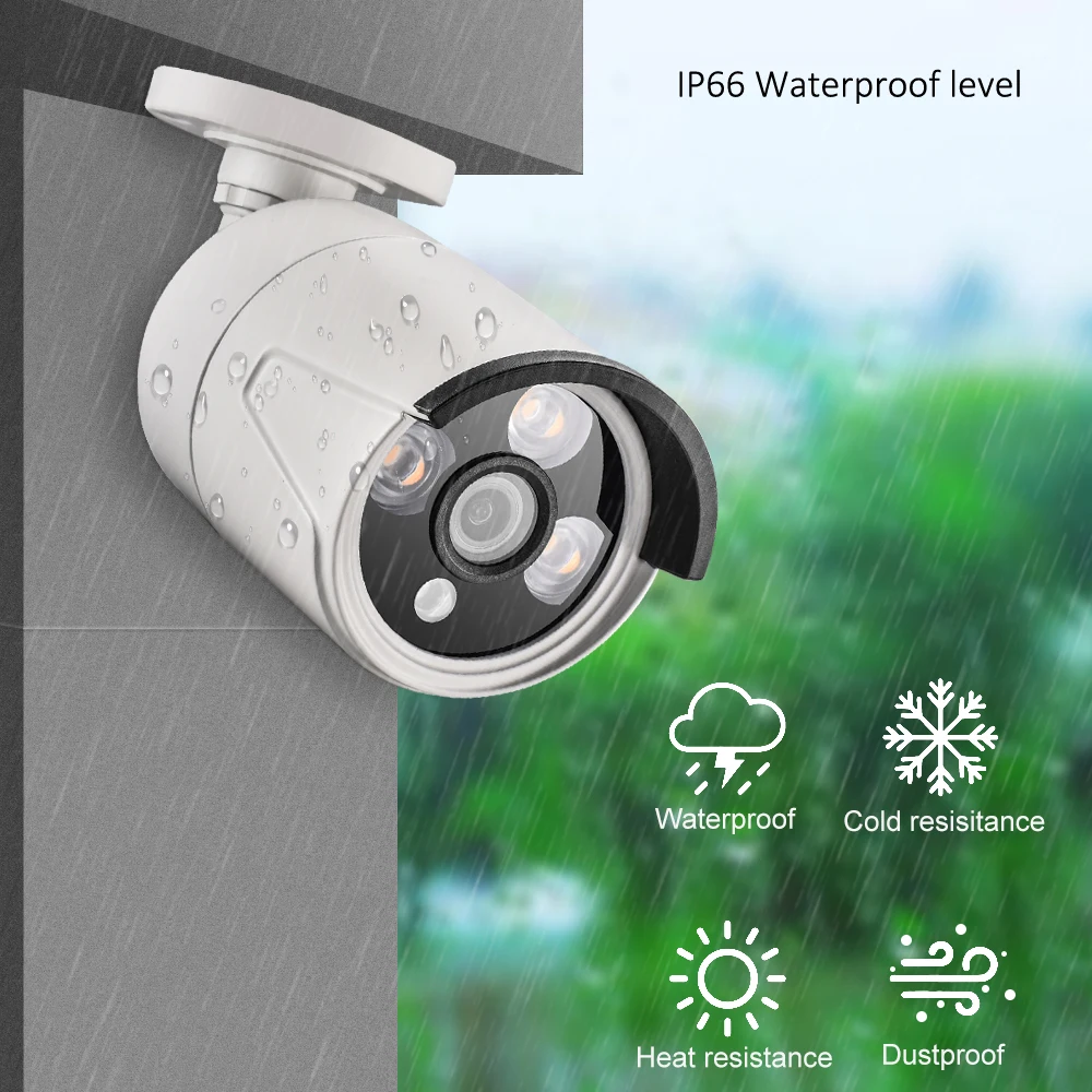 AZISHN H.265 8CH 5MP POE NVR Kit CCTV Security System Dome Indoor Outdoor 5.0MP Audio Camera P2P Onvif Video Surveillance Set