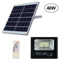 Солнечный светильник, прожектор, светильник 25 Вт, 40 Вт, 60 Вт, 100 Вт, 200 Вт, Точечный светильник IP66, белый автоматический светодиодный светильник на солнечной батарее для улицы, сада, гаража, парка