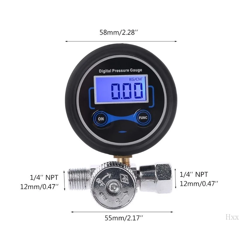 Цифровой 1/" 200PSI регулятор давления воздуха клапан управления для распылителя