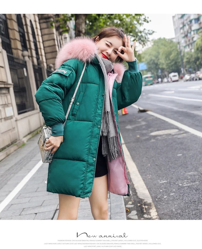 SWREDMI женские модные зимние куртки длинное теплое пальто зеленого цвета новая дамская парка зимние пальто Верхняя одежда утепленная одежда с капюшоном