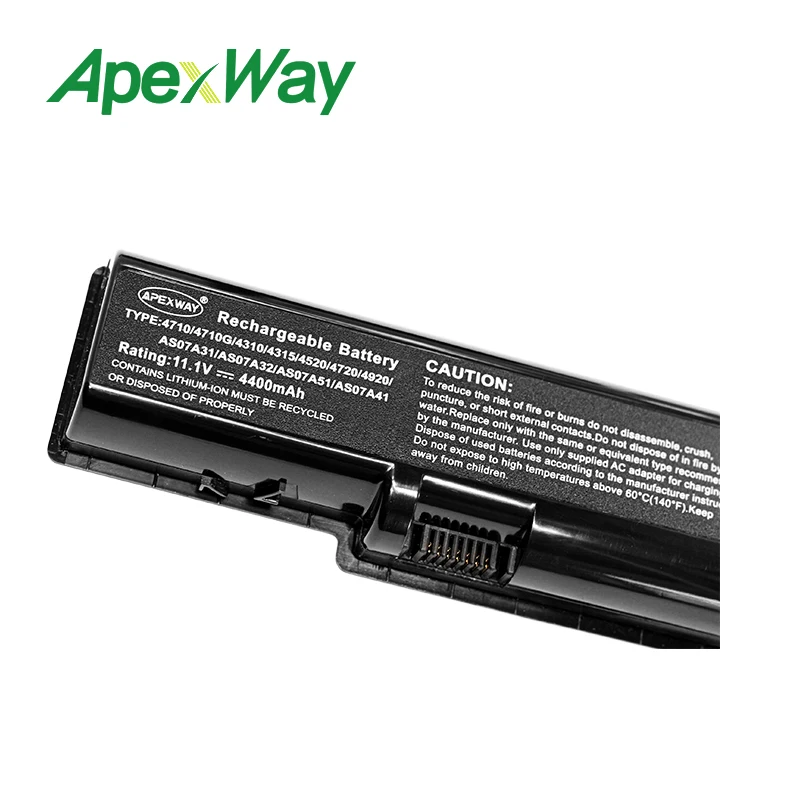 Apexway батарея для acer Aspire 4720G 4720Z 4720ZG 4730 4730Z 4730ZG 4736 4736G 4736Z 4736ZG AS07A51 BT.00606.002 BT.00607.012