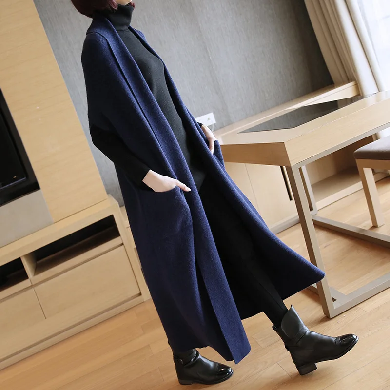 

2020 Autumn And Winter The New Women's clothing Loose Lazy wind knitting Cardigan Mid-length temperament External wear Sweater c