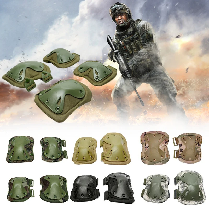 Тактические Боевые ElbowPads наколенники защитная одежда камуфляж Открытый