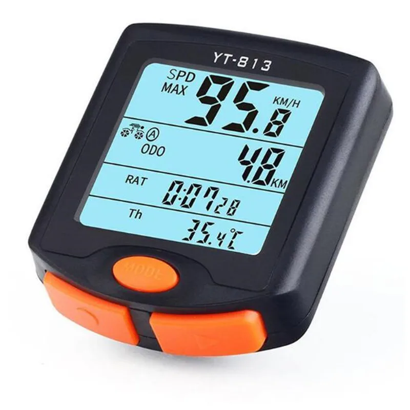 

BOGEER Waterproof Bicycle Computer Wired MTB Bike Cycling Odometer Stopwatch Speedometer Watch LED Digital Speed Meter YT-813