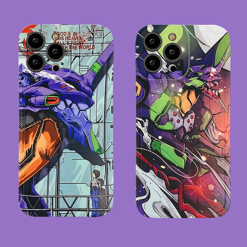 New Evangelion Phone Case Anime Eva 01 02 For Iphone 12 11 13pro Max 7 8plus X Xs Cartoon Anti Fall Cool Fashion Matt Back Cover Aliexpress