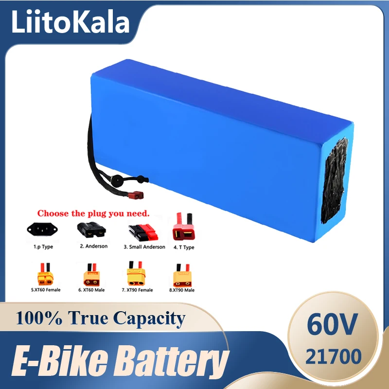 

LiitoKala 60V ebike battery 60V 20Ah 30ah 40ah 50ah 35ah 25ah 15ah electric bicycle battery 60V 3000W electric scooter battery