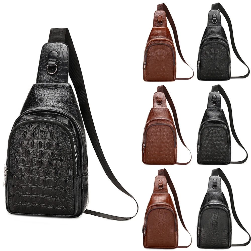 Man Canvas Messenger Pack Travel Chest Backpack Shoulder Bag Biker Trucker Bag