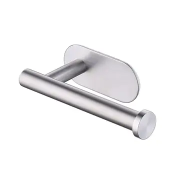 

Stainless Steel Wall Mount Toilet Paper Holder Punch Free Bathroom Kitchen Roll Paper Accessory Tissue Towel Accessories Rack Ho