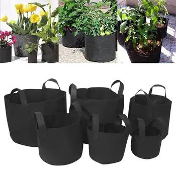 

Tomato Planting Bag Black Vegetable Creative Nonwoven Practical Balcony Plant Grow Bag Plant Bag Spring Garden Patio