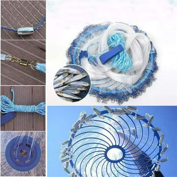 

Fishing Net Nylon Monofilament American Style Cast Net Hand Throw Bait Trap for Easy Fishing Nylon Fishing Net 2020 Hot Sale