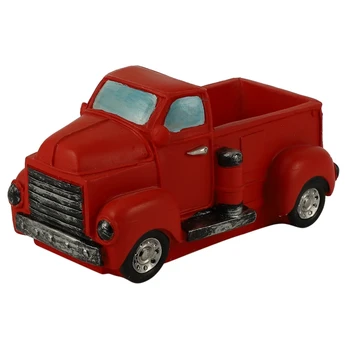 

Retro Truck Cars Small Potted Plant Desktop Truck Cars Ceramics Flower Pots Home Garden Decoration Red