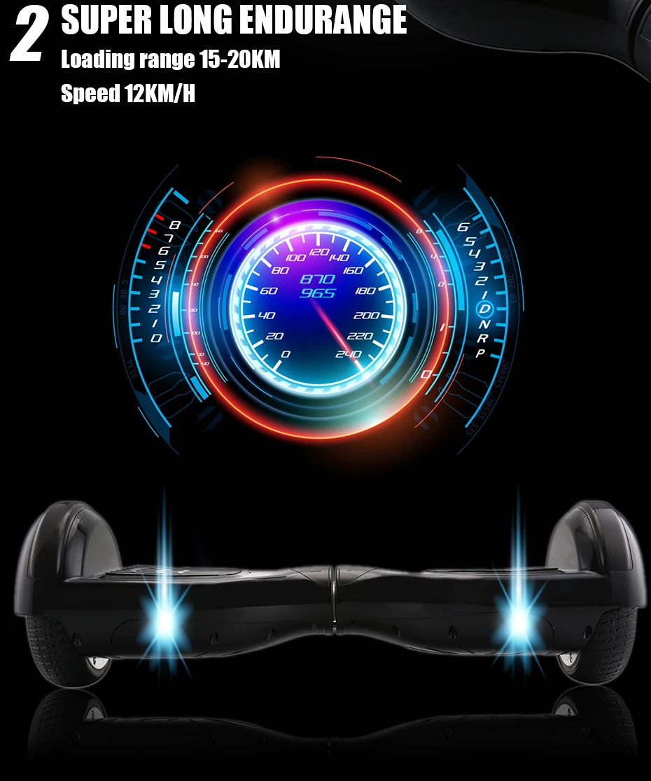 

iScooter Hoverboard Gyroscooter 6.5Inch Kids Two Wheels Self Balancing Smart Electric Wheel light Bluetooth Skateboard with Bag