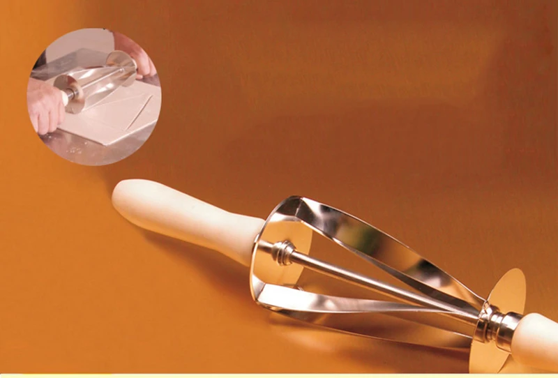Роликовый нож для Круассанов из нержавеющей стали, круглый нож для приготовления Круассанов, хлебобулочные Инструменты для тортов, кондитерских резаков, кухонные гаджеты