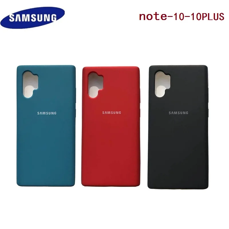 

Original Samsung note10+ mobile phone shell liquid silicone Pro back shell original note10plus protective cover all-inclusive