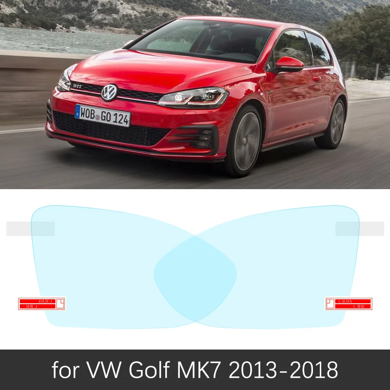 Полное покрытие анти-туман непромокаемая пленка зеркало заднего вида пленка для Volkswagen VW Golf 7 MK7 2013~ Автомобильная Наклейка Автомобильные аксессуары - Название цвета: Golf MK7